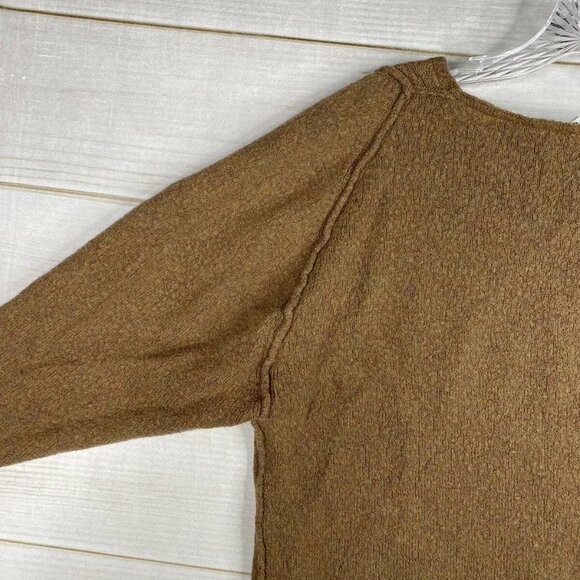 Free People Irresistible Sweater Womens  V-Neck Fringe Wool Linen Stretch - Picture 5 of 6